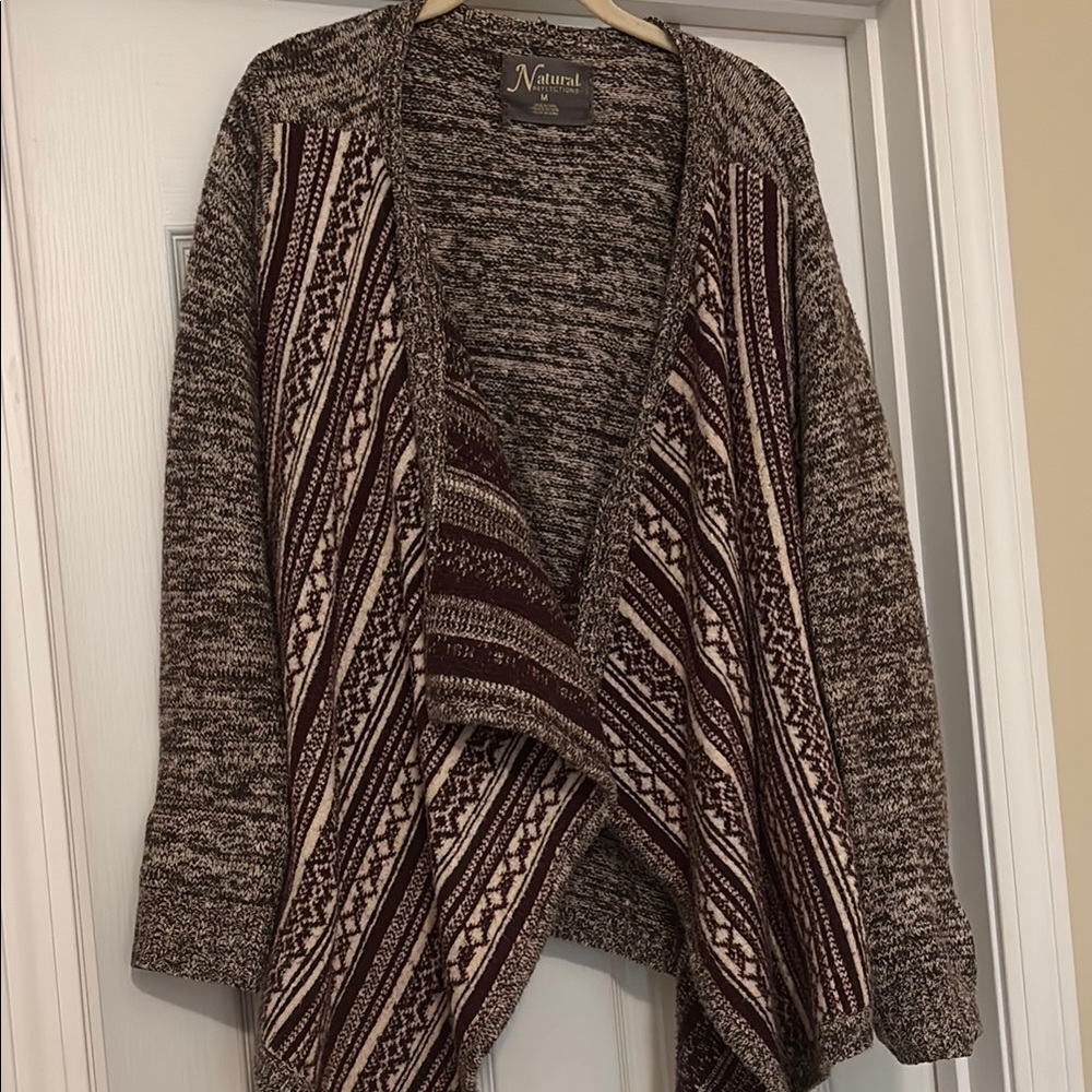 Natural Life Brown Knit Cardigan Sweater